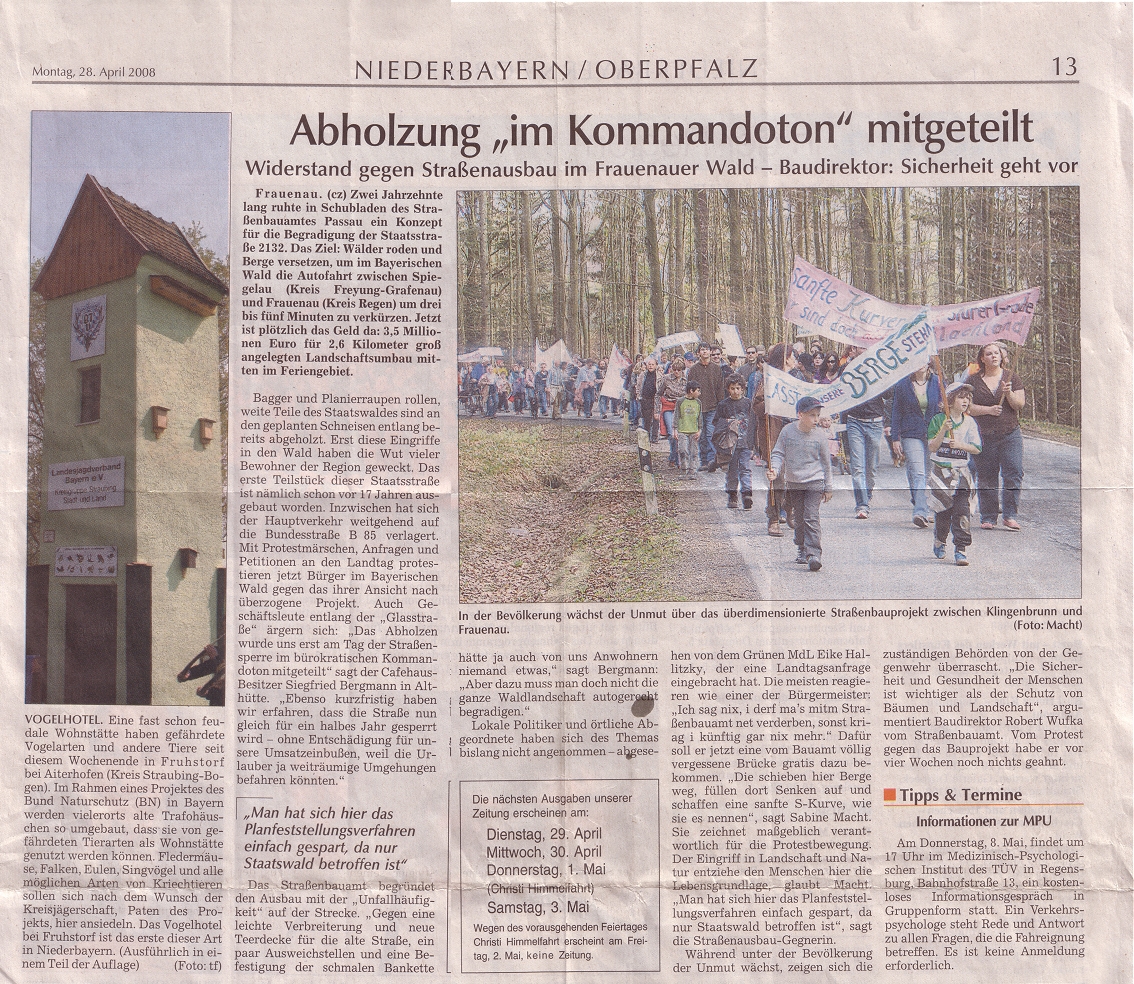 Straubinger Tagblatt vom 28.04.08